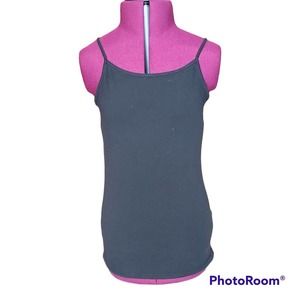 Cat & Jack Large 10/12 Girls Spaghetti Adjustable Strap Black Tank Top Shirt